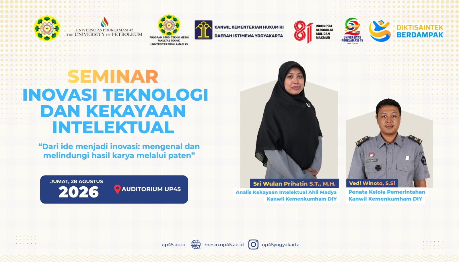 SEMINAR INOVASI TEKNOLOGI DAN KEKAYAAN INTELEKTUAL